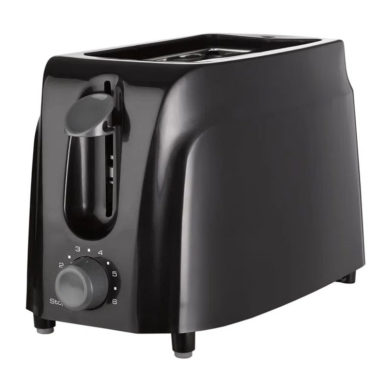 Black Cool-Touch 2-Slice Toaster with Wide Slots