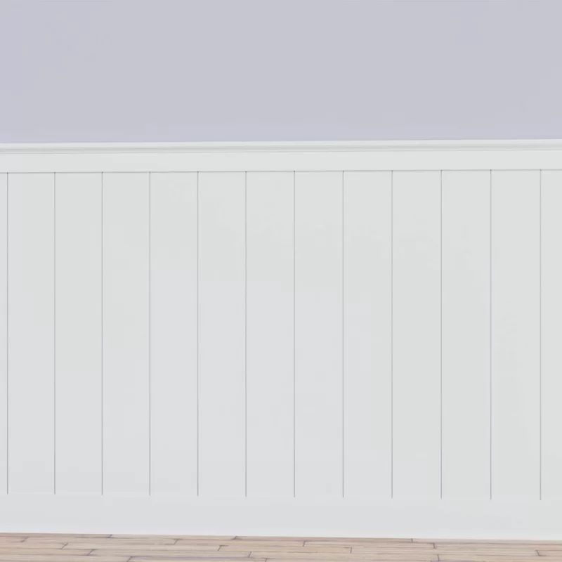 56" White PVC Nickel Gap Shiplap Wainscoting Kit