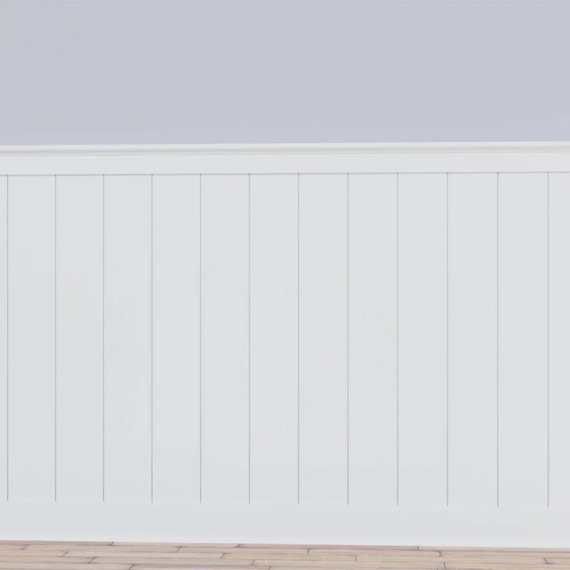 56" White PVC Nickel Gap Shiplap Wainscoting Kit