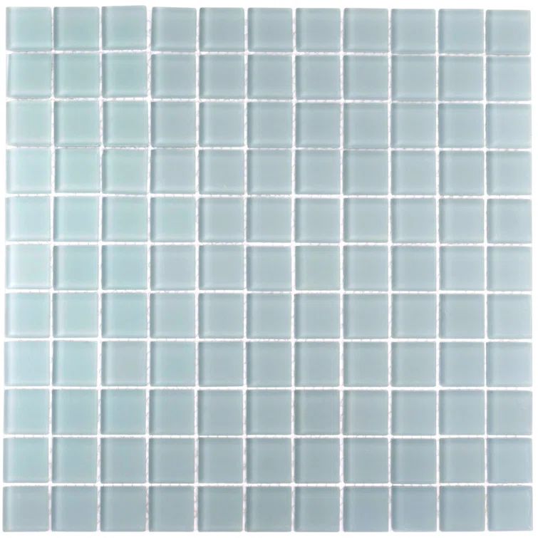 12" x 12" Chic Gray Matte Glass Mosaic Tile