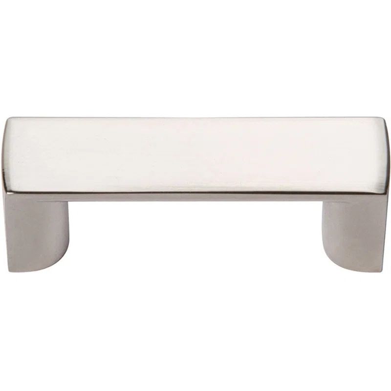 Polished Nickel Modern Bar Pull with Mounting Hardware