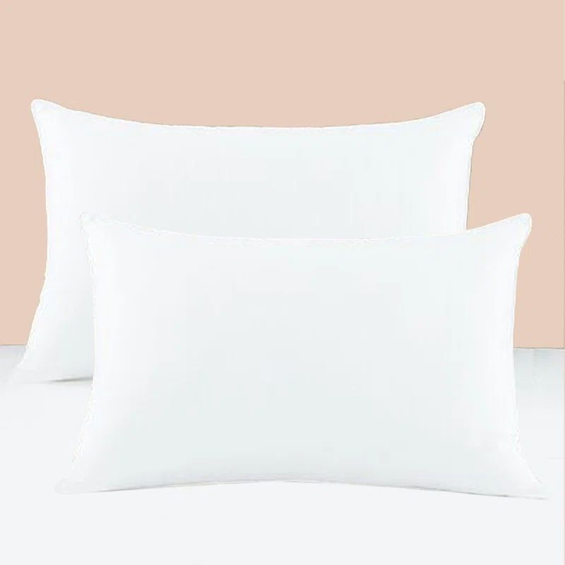White Down Feather 12x20 Inch Rectangular Throw Pillow Inserts, Set of 2
