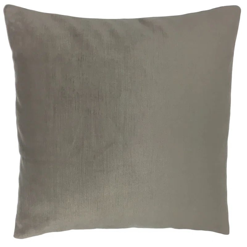 Taupe Square Reversible Throw Pillow with Zipper Closure