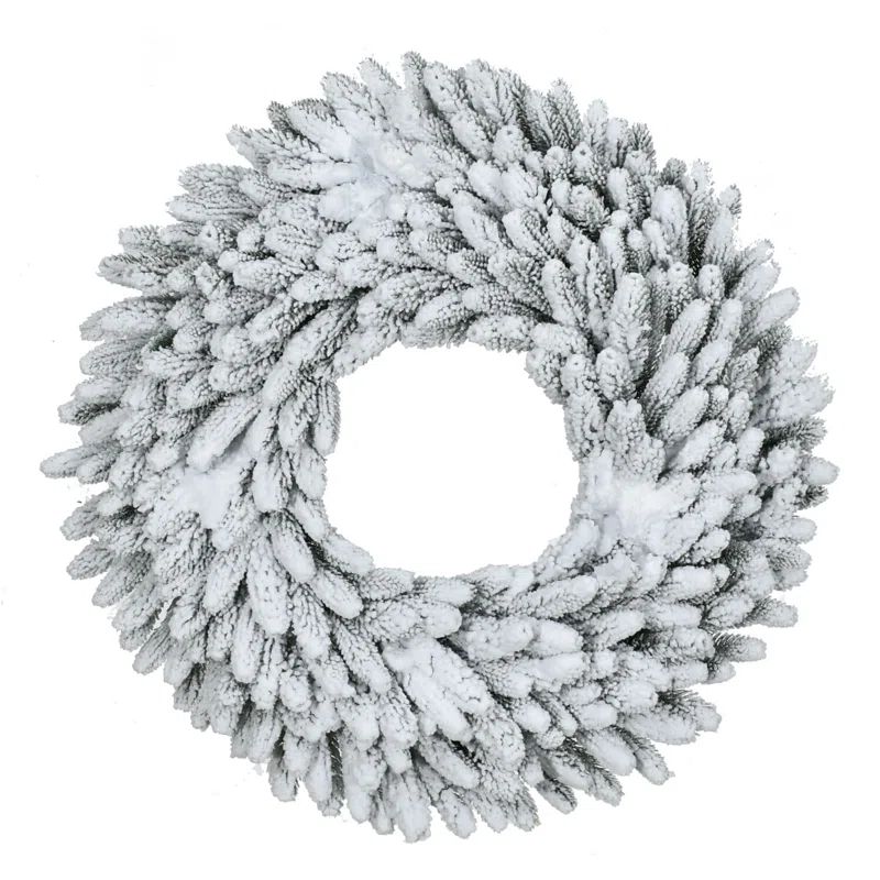 36-Inch Snow Flocked Pine Artificial Wreath