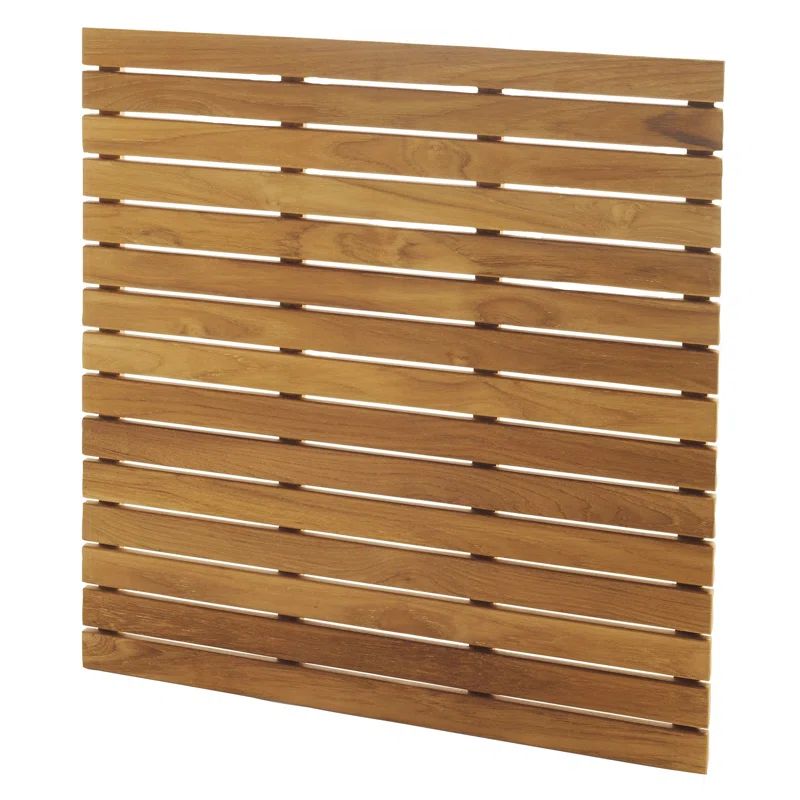 Natural Teak 30" x 30" Shower Mat Tile