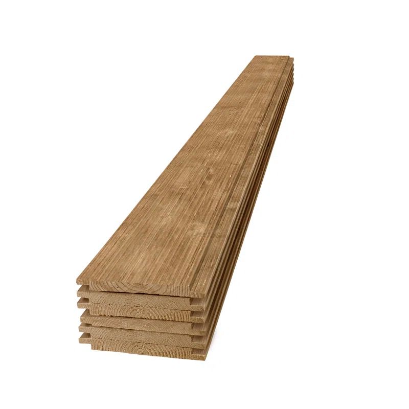 Light Brown Distressed Pine Shiplap Boards Set of 6
