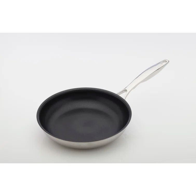 9.5" Stainless Steel Nonstick Fry Pan with Diamond Coating