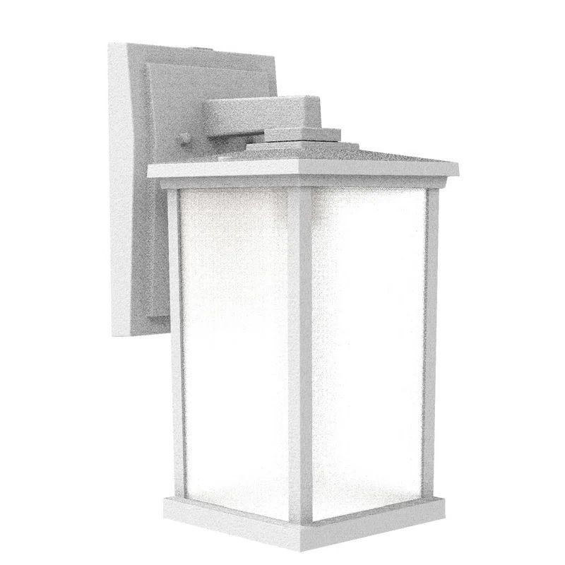 White Frosted Polycarbonate Outdoor Wall Lantern Light