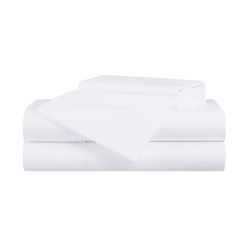 Luxurious Queen White Bamboo Rayon Sheet Set