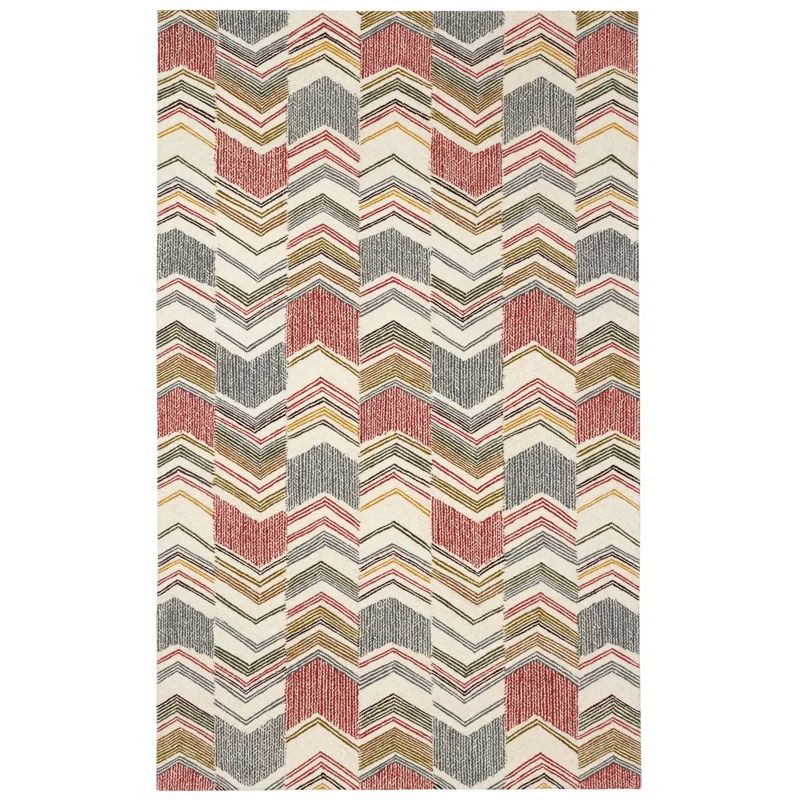 Handmade Multicolor Wool Rectangular 8' x 10' Rug
