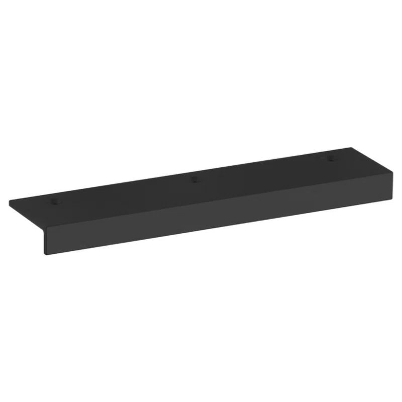 Satin Black Solid Brass 4" Edge Cabinet Pull