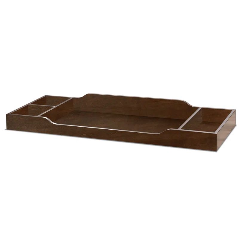 Chocolate Wood Changing Table Topper with Compartments