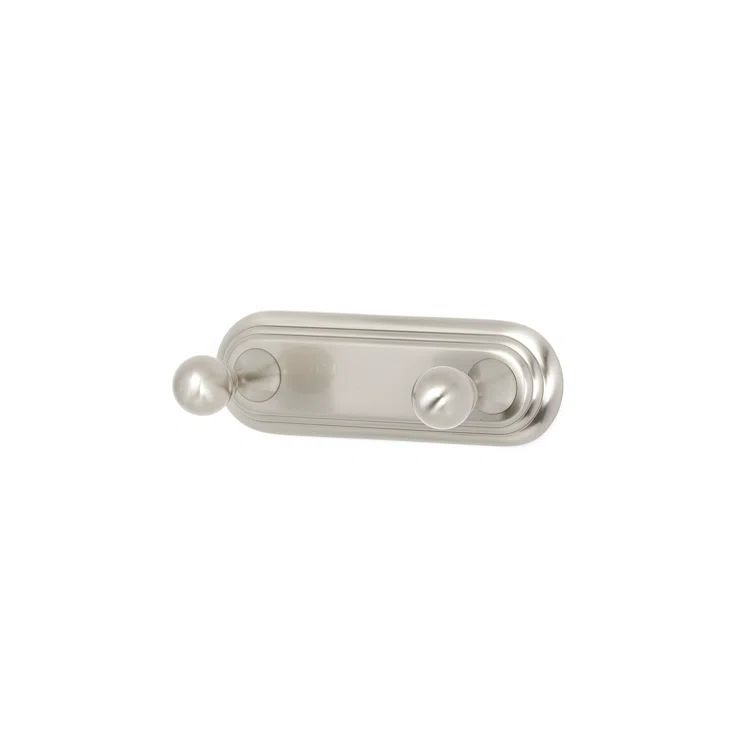 Polished Nickel Wall Mounted Double Robe Hook
