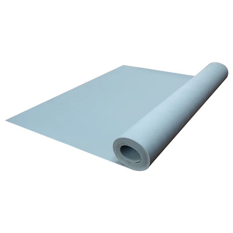 Fine-Ribbed Dark Gray Thermoplastic Rubber Garage Flooring Roll