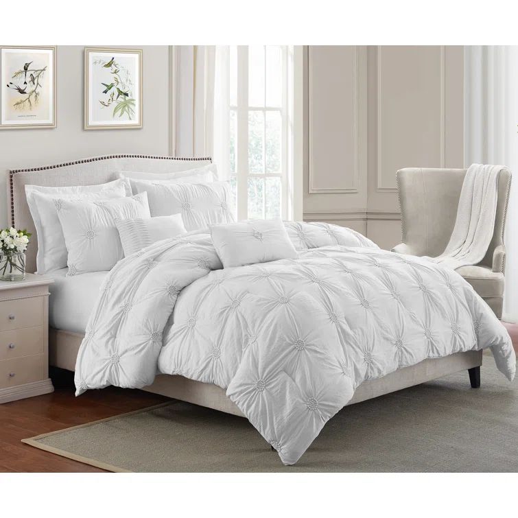White Twin Down Alternative Microfiber Comforter Set