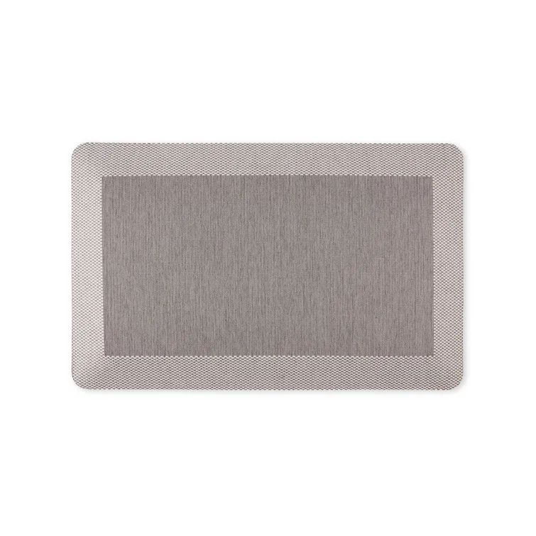 Mira Modern Heathered Gray Polyester Anti-Fatigue Kitchen Mat, 19.6"x32"
