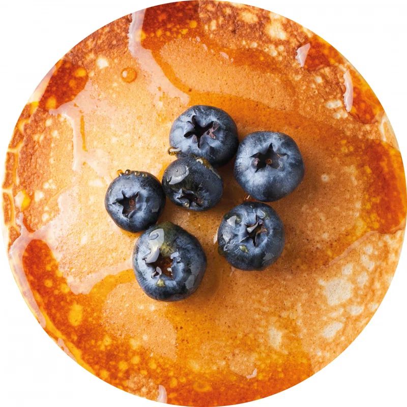 Round Dark Orange and Indigo Pancake Fleece Throw Blanket