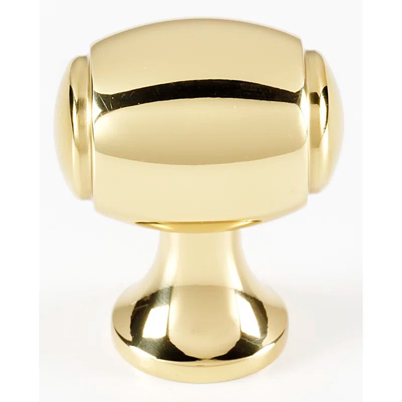 Polished Brass Mid-century Oval Cabinet Knob