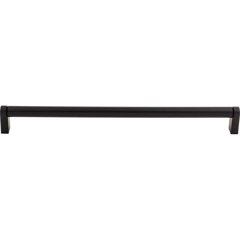 Modern Black Steel Bar Pull with Mounting Hardware