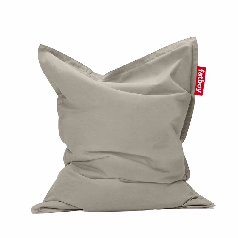 Gray Taupe Olefin Outdoor Bean Bag Chair