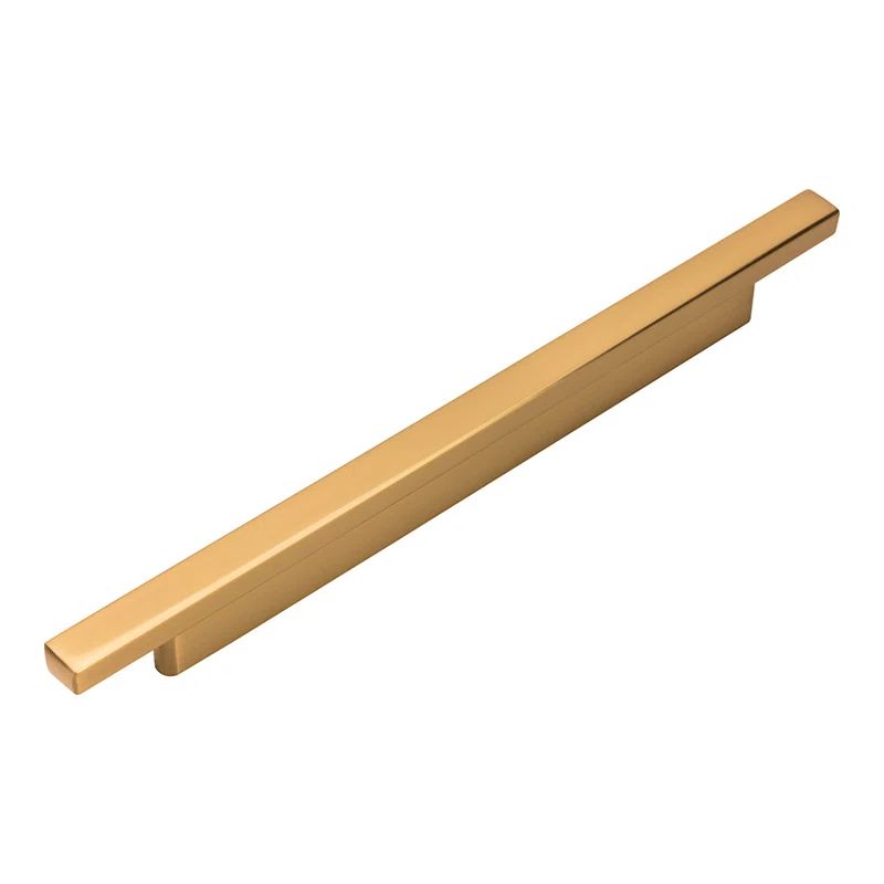 Warm Brass Modern Bar Pull with Mounting Hardware