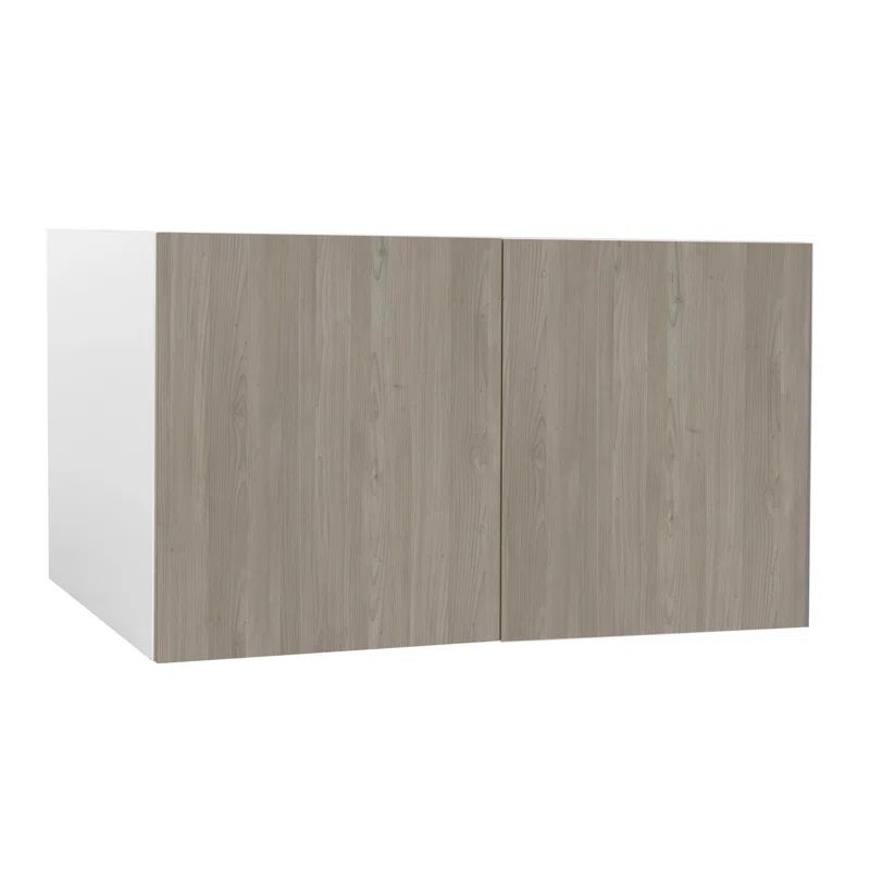 Gray Nordic Laminate Modern Wall Cabinet with Soft Close Doors