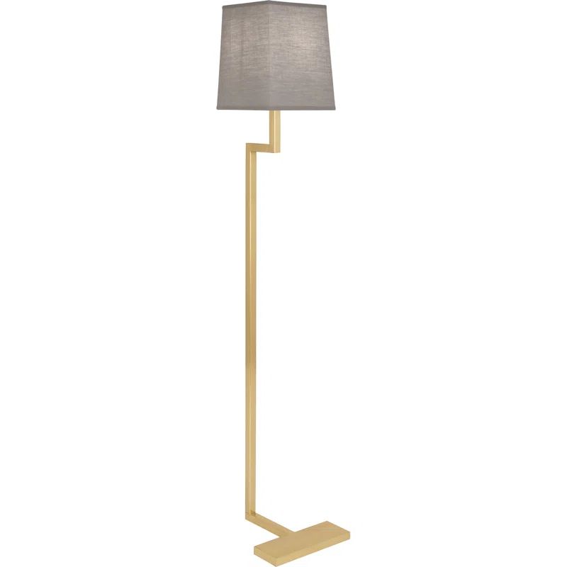 Doughnut Natural Brass Novelty 48.75'' Floor Lamp with Snowflake Shade