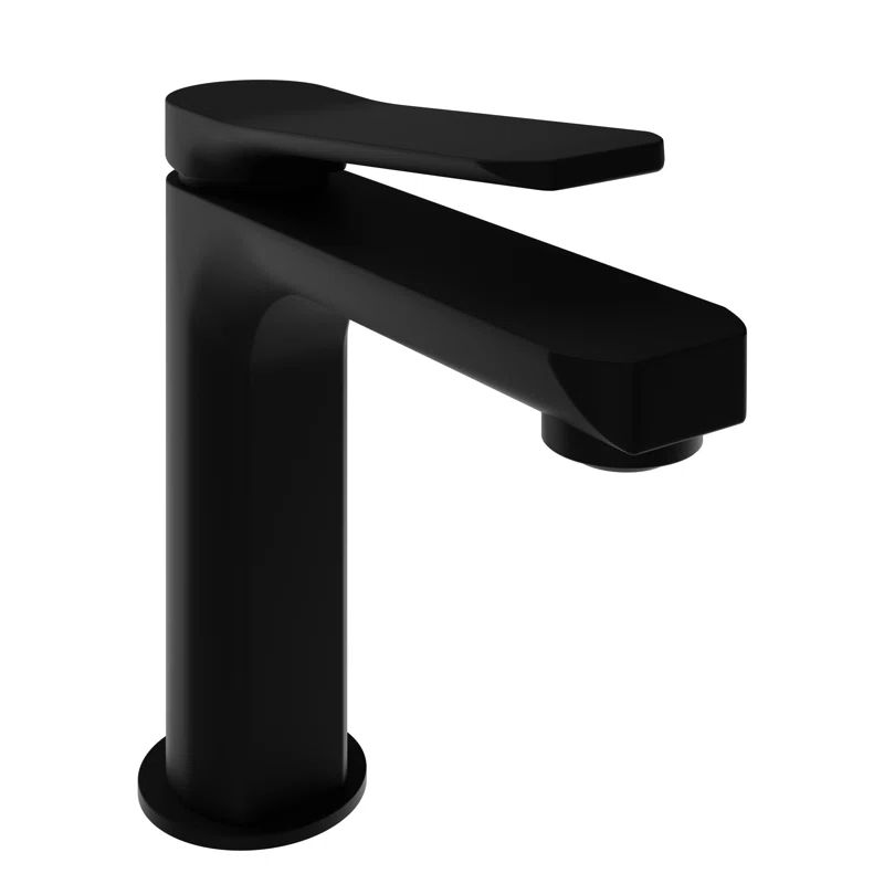 Matte Black Single-Hole Single-Handle Bathroom Faucet