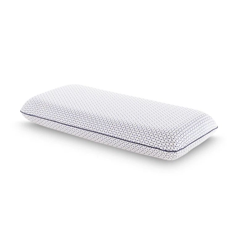 Standard White Gel Memory Foam Pillow with Soft Cover