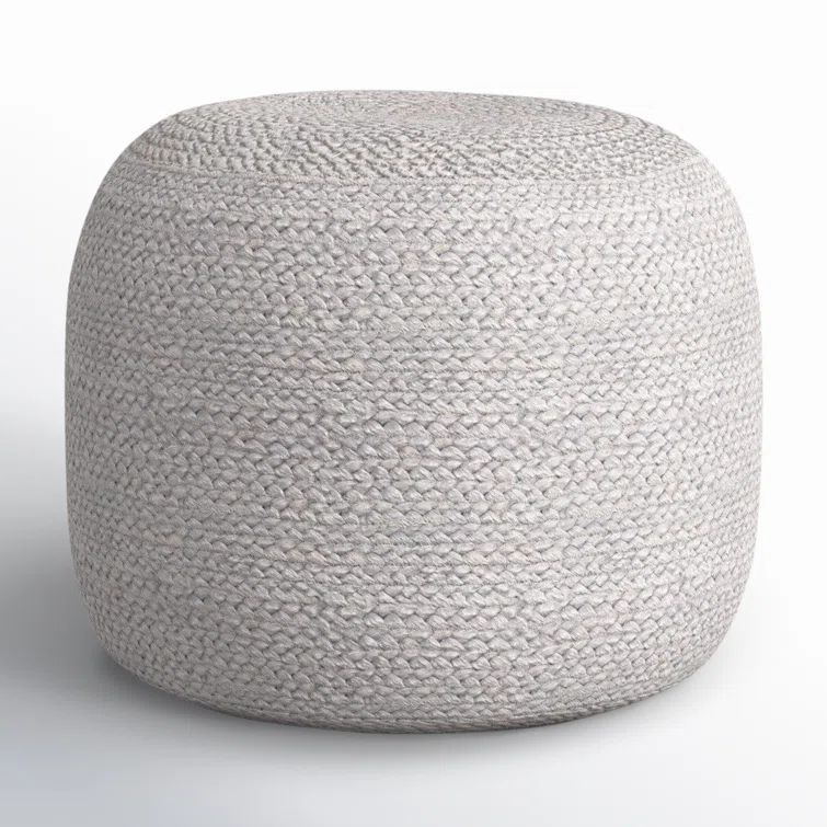 Tropics Handwoven Jute Round Pouf in Multiple Colors