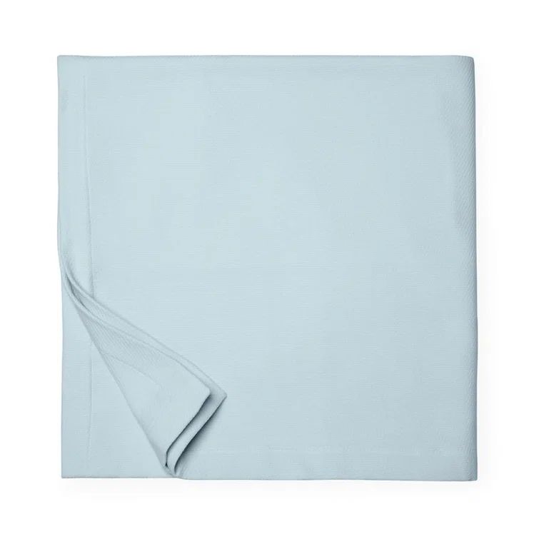 Portuguese Stonewashed Cotton King Blanket in Aquamarine