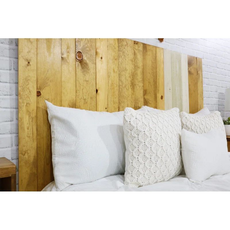 Queen Size Multicolored Solid Wood Floating Panel Headboard