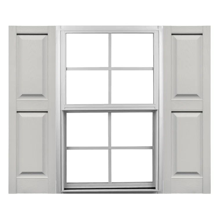 Paintable Raised Panel Vinyl Shutters 14.75 x 59 Inch Pair