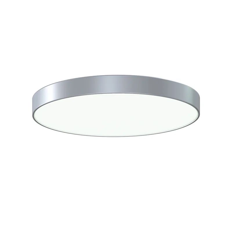 Bright Satin Aluminum Round LED Flush Mount Ceiling Light