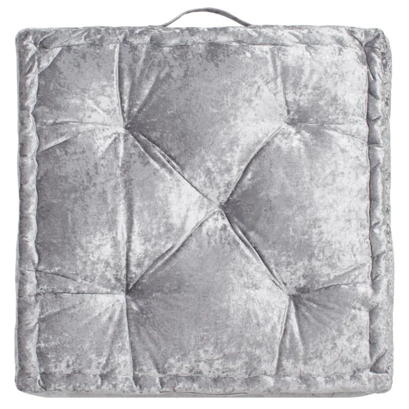 Belia Silver Polyester Square Reversible Throw Pillow Set