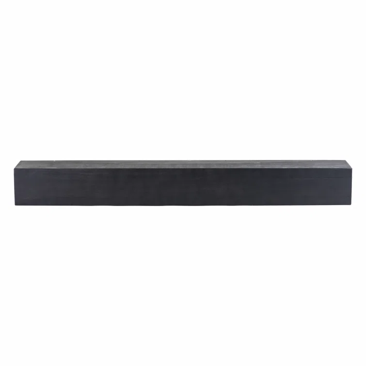 36" Midnight Black Alder Wood Fireplace Mantel Shelf