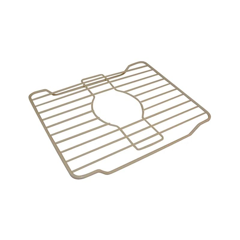 Almond Beige Coated Steel Sink Protector with Open Center