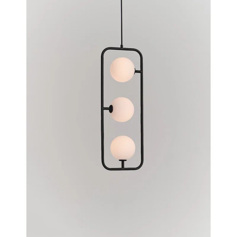 Sircle Black Glass LED 3-Light Pendant