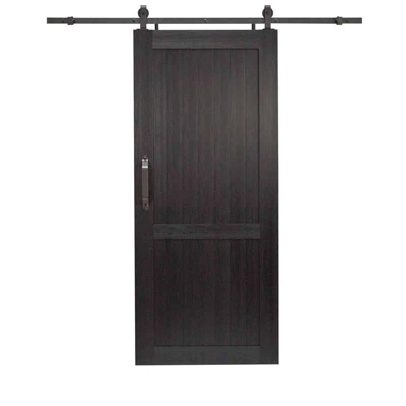 Millbrooke Black PVC Vinyl 36" x 84" Sliding Barn Door Kit