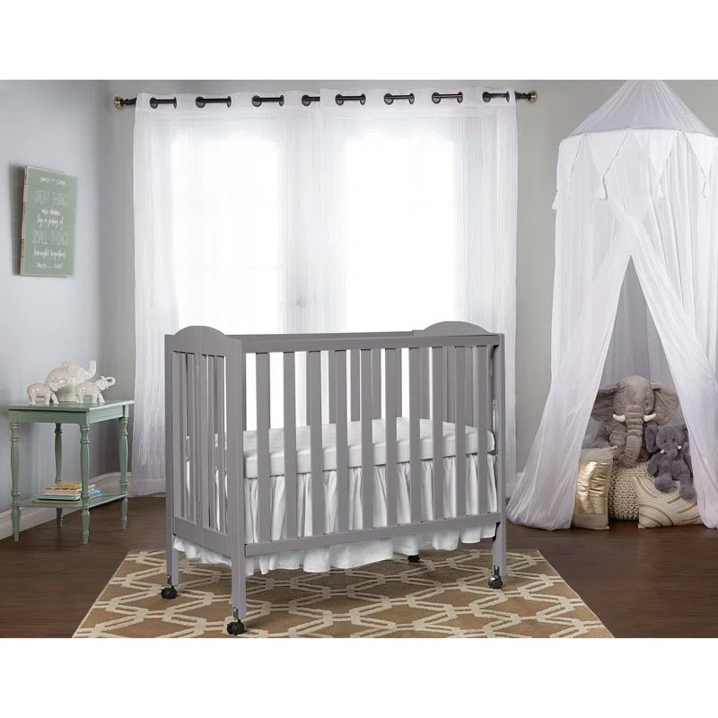 Steel Grey Birchwood 3-in-1 Portable Folding Crib