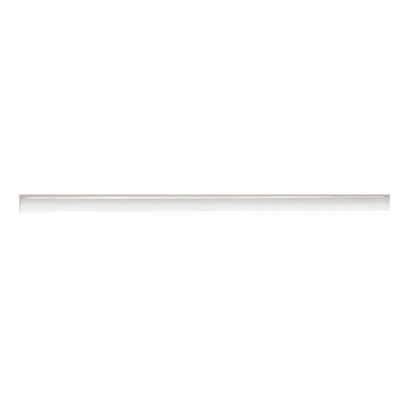 Clara Glossy White 12'' Porcelain Pencil Liner Tile Trim