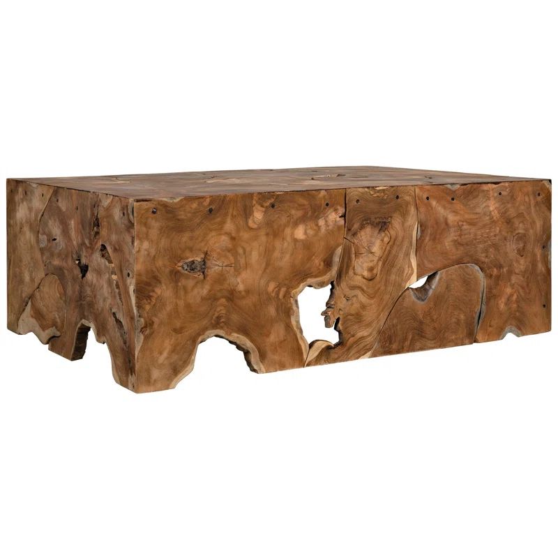 Noir Vert Classic Teak Wood Rectangular Coffee Table