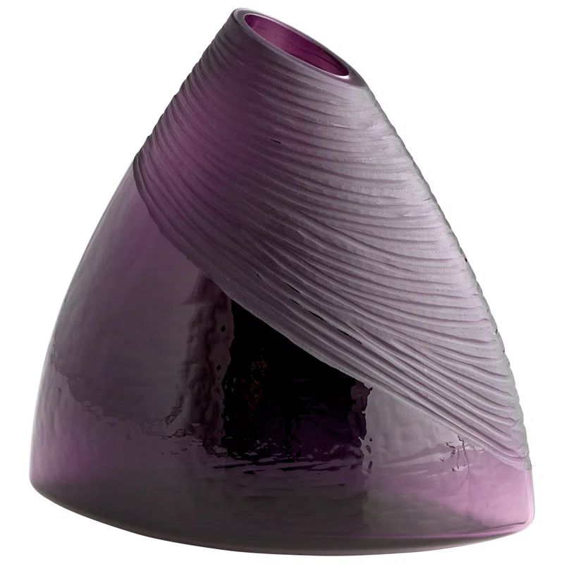 Amethyst Purple Contemporary Glass Table Vase
