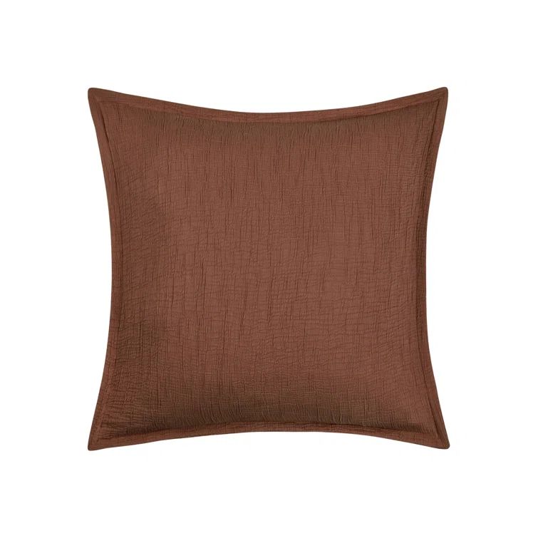 Cinnamon Cotton Euro Sham with Zipper Closure