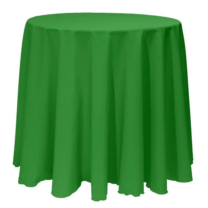 Emerald Green 96-Inch Round Polyester Tablecloth