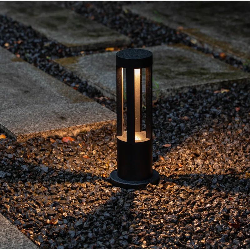 16" Black Aluminum LED Bollard Pathway Light