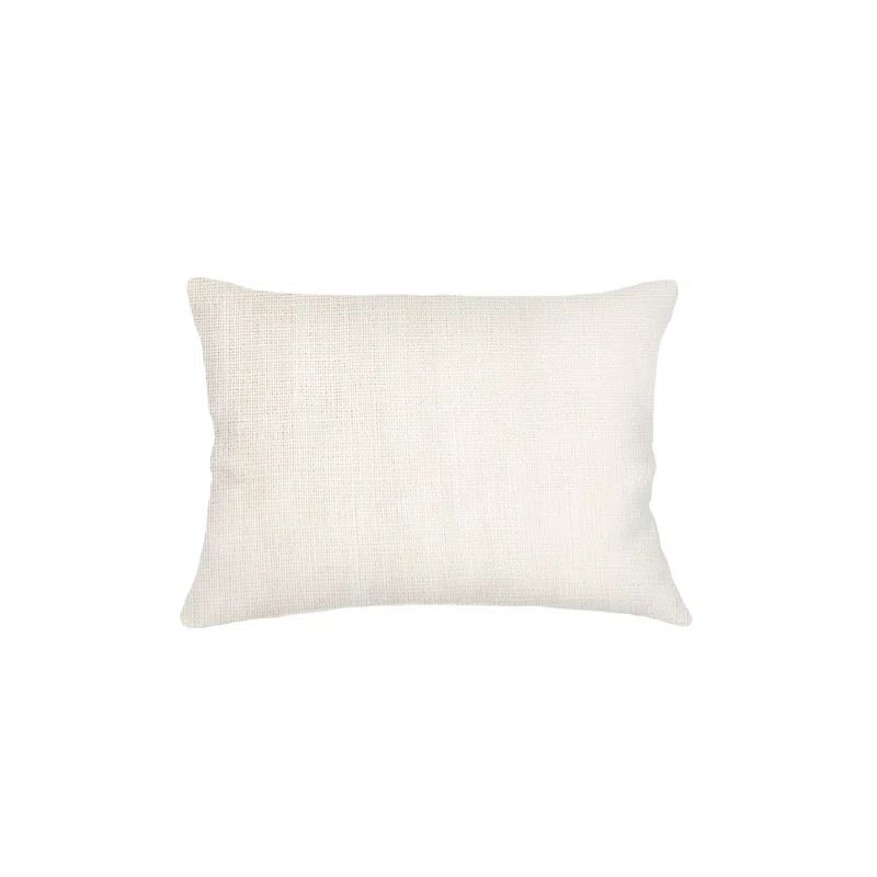 Ivory Linen Down Alternative Throw Pillow 14x20