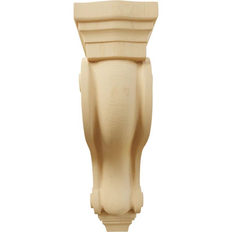 Alder 13" Traditional Scroll Wood Corbel