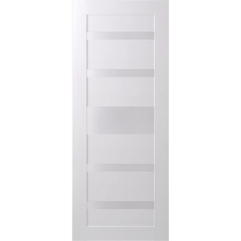 Bianco Noble Solid Pine and Frosted Glass Interior Door Slab