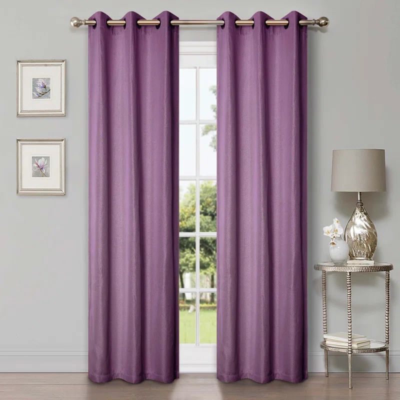 Wisteria Linen-Inspired Blackout Curtain Panels, 42" x 108", Set of 2